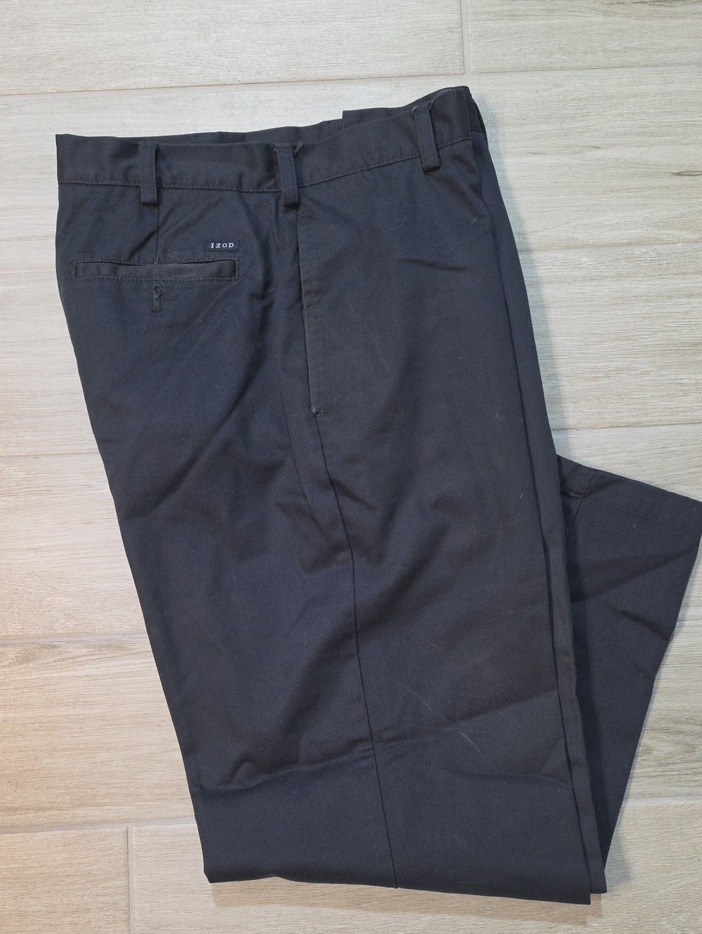 Izod Men's Dark Gray Dress Pants - Classic Flat Front